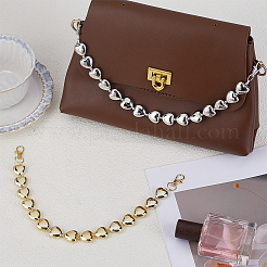 2 poignée de sac en plastique CCB en forme de cœur&nbsp;AJEW-CL0005-65
