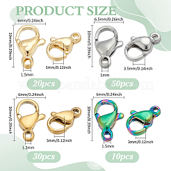 110 шт. 4 стиля карабинов из нержавеющей стали 304&nbsp;STAS-PH0006-54