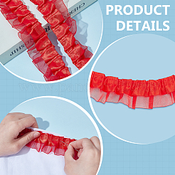 Полиэстеровая кружевная лента с морщинами&nbsp;OCOR-WR0001-94B