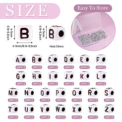 1300 шт. 26 вида белых непрозрачных акриловых бусин&nbsp;MACR-BY0001-03