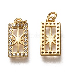Breloques en laiton zircon cubique transparent&nbsp;LS-ZIRC-B002-04G