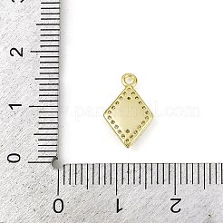 Латунные микропаве прозрачные подвески с фианитом&nbsp;LS-KK-L238-21G