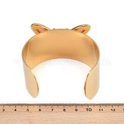 Браслеты-манжеты из акрила из нержавеющей стали 304 для женщин&nbsp;LS-BJEW-A049-05G-01