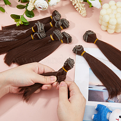 10шт пластиковый длинный прямой парик для куклы&nbsp;DIY-DC0003-96A