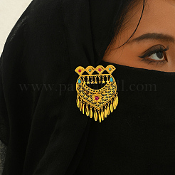 Броши в виде сердца из латуни с кисточками в стиле бохо для женщин KV4703