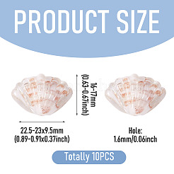 10pcs perles de chalumeau faites à la main&nbsp;LAMP-TADJ0001-07B