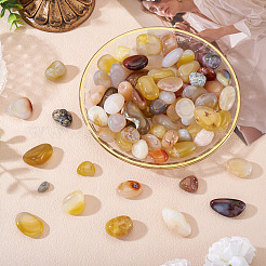 250 g de perles d'agate naturelle teintes et chauffées&nbsp;G-TA0002-73B