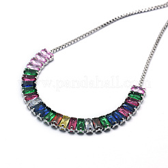 Bracciali tennis bolo in ottone cubic zirconia&nbsp;BJEW-I272-02A