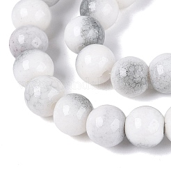 Brins de perles de verre teintées à effet ombré opaque&nbsp;GLAA-Q106-04A-01