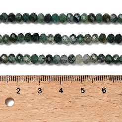 Природные моховой агат бисер нитей&nbsp;G-C228-A01-3x4mm