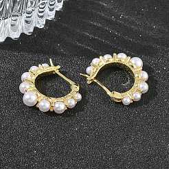 Orecchini a cerchio in ottone per le donne&nbsp;EJEW-A168-16G
