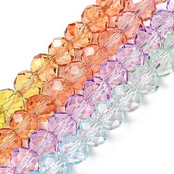 Brins de perles de verre peints transparents&nbsp;X1-DGLA-A034-T6mm-A12