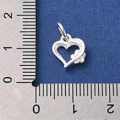 925 Herz aus Sterlingsilber mit Blumenanhängern&nbsp;X-STER-K180-10S