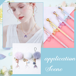 20 шт. 2-цветные подвески из прозрачной смолы с градиентом цвета&nbsp;RESI-AR0001-24