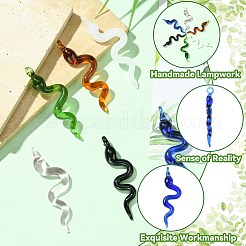 6 шт. 6-х цветные большие подвески ручной работы в технике лэмпворк&nbsp;LAMP-CJ0002-63