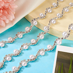 Полукруглые железные цепочки со стразами&nbsp;FIND-TAC0007-17C