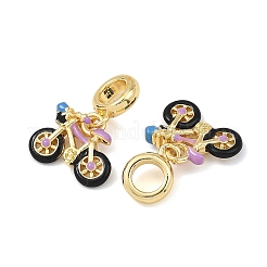 Motorrad-Anhänger aus Messing und Emaille im europäischen Stil&nbsp;KK-T001-03G