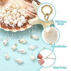 Breloques en perles d'eau douce de culture naturelle&nbsp;FIND-YW0004-29