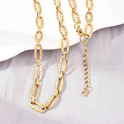 Conjuntos de joyería de pulsera y collar de cadena de eslabones ovalados de acero inoxidable 304&nbsp;SJEW-L199-03G