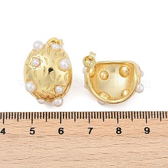 Orecchini a bottone ovali in ottone&nbsp;KK-U058-65G