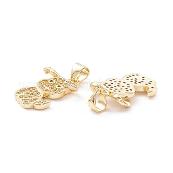 Colgante micropavé cubic zirconia de latón&nbsp;KK-D067-06G-RS