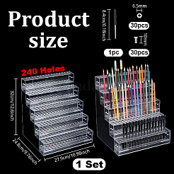 Estante vertical organizador de exhibición de acrílico de 5 nivel&nbsp;ODIS-WH0331-59