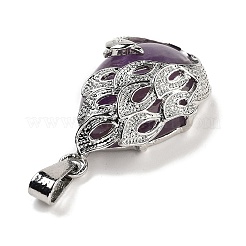 Подвески из натурального аметиста в форме капли&nbsp;G-G112-03P-13