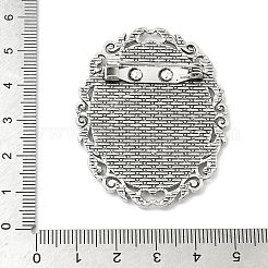 Старинные тибетские сплава брошь сеттинги кабошон ободок&nbsp;X-PALLOY-O037-08AS