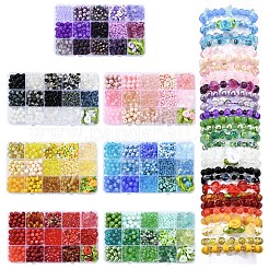 Наборы для самостоятельного изготовления бижутерии из стеклянных бусин&nbsp;DIY-YW0012-04A