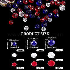 900 шт. 9 стиля тематика День независимости прозрачные гальванизированные стеклянные бусины нити&nbsp;EGLA-SP0001-27