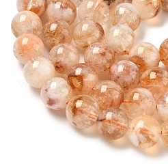 Нити из нагретых натуральных цитриновых бусин&nbsp;G-A262-A01-10mm-01