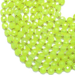 Природные окрашенные белого нефрита нитей бисера&nbsp;G-K389-B14-01