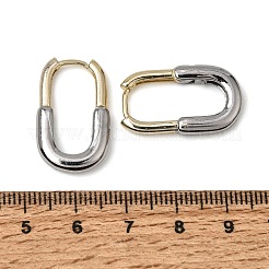 Aretes de aro ovalados de latón para mujer&nbsp;KK-CBAF3A5-08GP