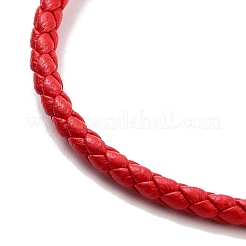 Realizzazione di braccialetti rotondi intrecciati in finta pelle&nbsp;BJEW-H610-01P