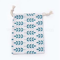 Sacchetti di imballaggio in tela di cotone e lino&nbsp;ABAG-WH0017-04B
