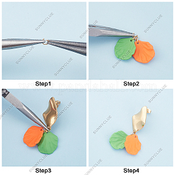 Kits de fabrication de boucles d'oreilles à thème pétales DIY&nbsp;DIY-SC0001-60G