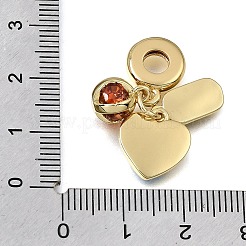 Europäische Anhänger aus Messing mit Mikropflaster und klarem Zirkonia und Emaille&nbsp;CU-CBAA556-02B