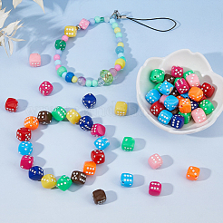 150 шт. Непрозрачные акриловые бусины&nbsp;OACR-DC0001-55