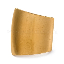 Anelli polsini aperti trapezoidali in acciaio inossidabile 304 anti-appannamento&nbsp;RJEW-M047-01G