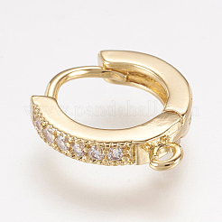 Reperti per orecchini a cerchio huggie in ottone&nbsp;X-KK-L152-20