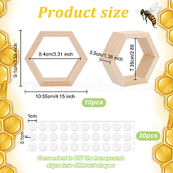 10 soporte organizador de postres y cupcakes de madera hexagonal.&nbsp;ODIS-GA0001-49