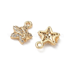 Ciondoli in ottone zirconi chiari micro pavé&nbsp;KK-P355-06G