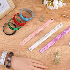 10шт 10-х цветные браслеты из искусственной кожи&nbsp;BJEW-CL0001-26