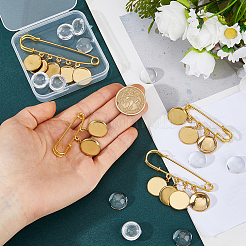 4 Stück 4 Stile Kiltnadeln aus Stahl zum Selbermachen von Schmucksets&nbsp;JEWB-FH00041
