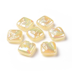 Perles acryliques placage irisé arc-en-ciel&nbsp;LS-OACR-A010-06C