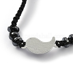 Регулируемый браслет из плетеных бусин с нейлоновым шнуром&nbsp;EJEW-H118-01P