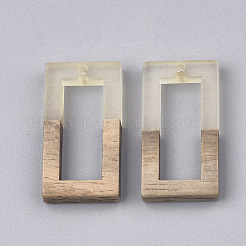 Pendentifs en résine & en bois&nbsp;X-RESI-S358-10B