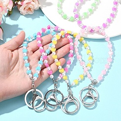 Porte-clés perles acryliques&nbsp;KEYC-YW00142-01