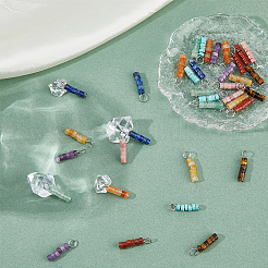 36 шт. 9 стиля подвески из натурального драгоценного камня в стиле хейши&nbsp;PALLOY-FH00062