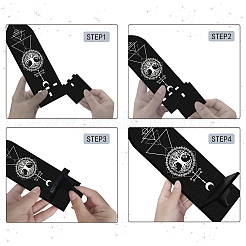 Настенный деревянный подсвечник в стиле бохо&nbsp;AJEW-WH0378-005